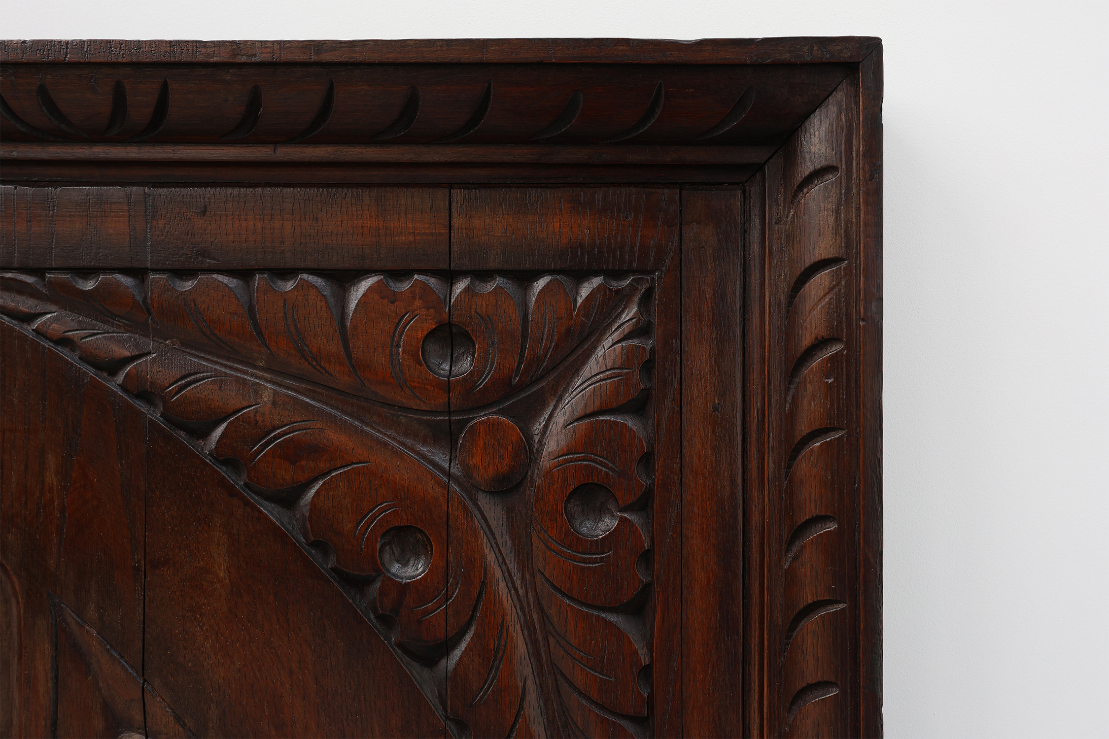Large Carved Portuguese Oak Wall Panels, 1850s, Set of 2thumbnail